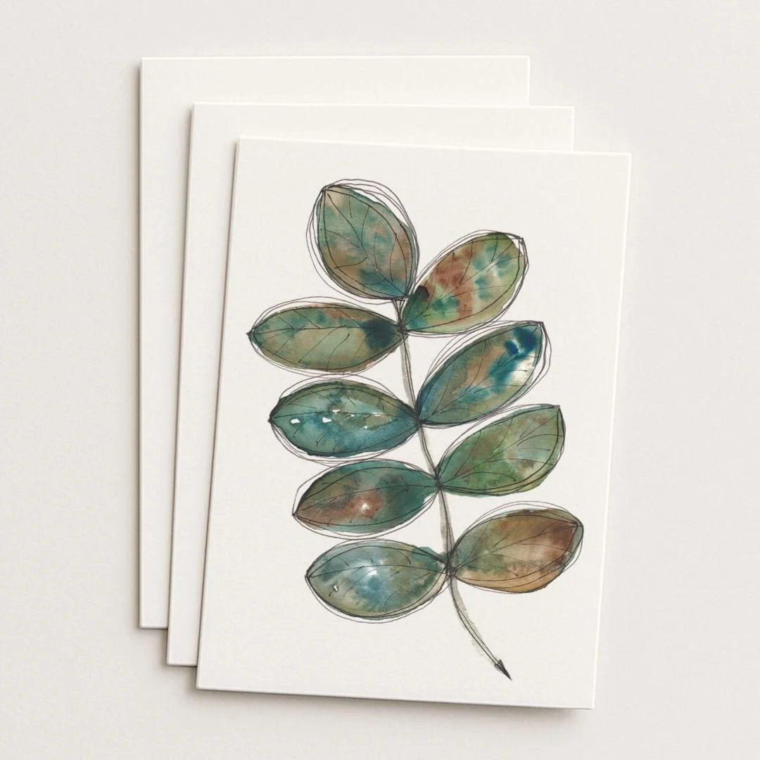 From the Earth Where to Buy Minimalist Modern Watercolour Watercolor Botanical Art Painting Online Birthday Greeting Card Cards Sara Meade Design NZ Artist Small Business Kiwi Aotearoa New Zealand
