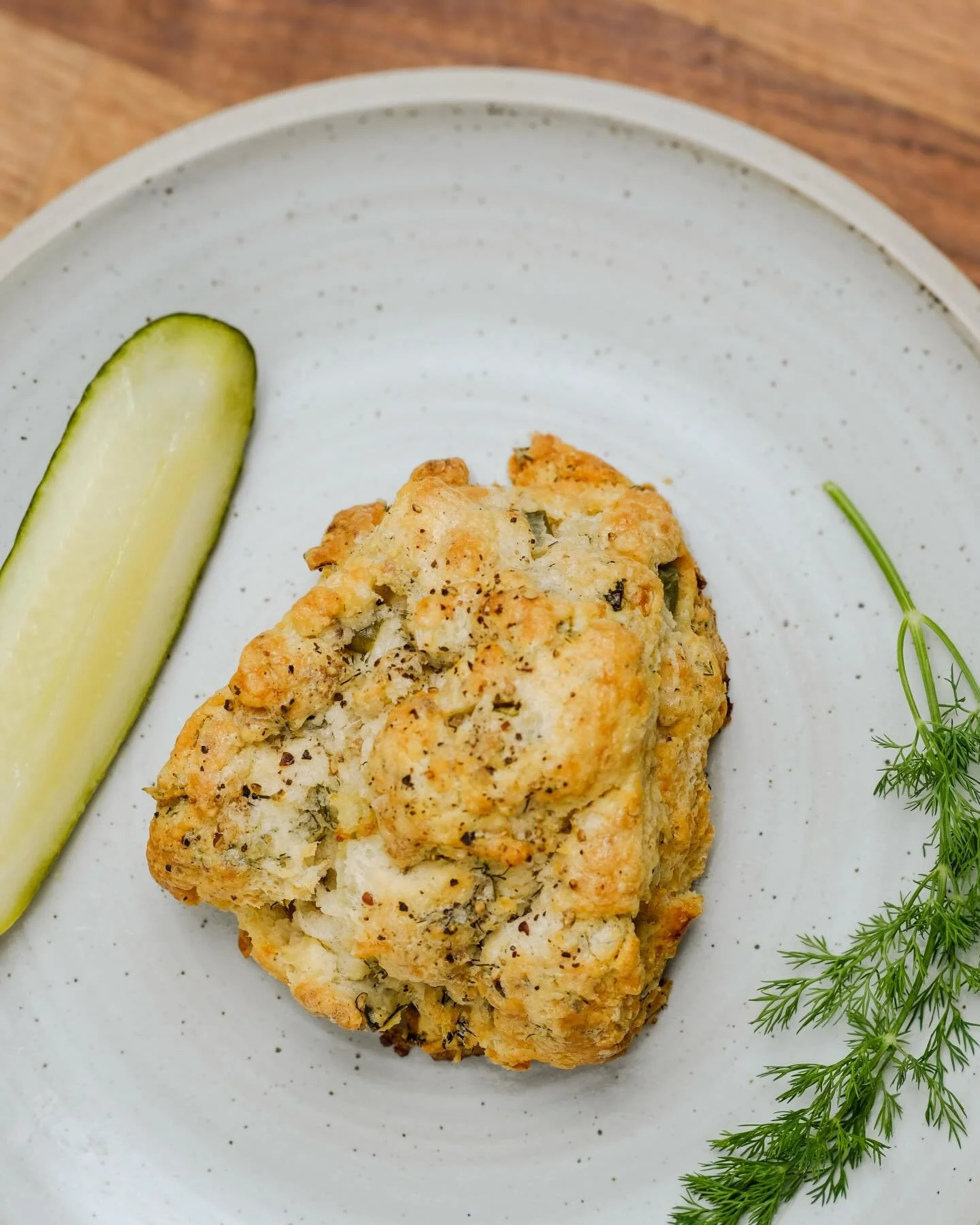 New Savory Scone ✨ Dill Pickle

Yes, you heard that right. We made a pickle scone and it&rsquo;s dill-cious&hellip; trust us 🥒