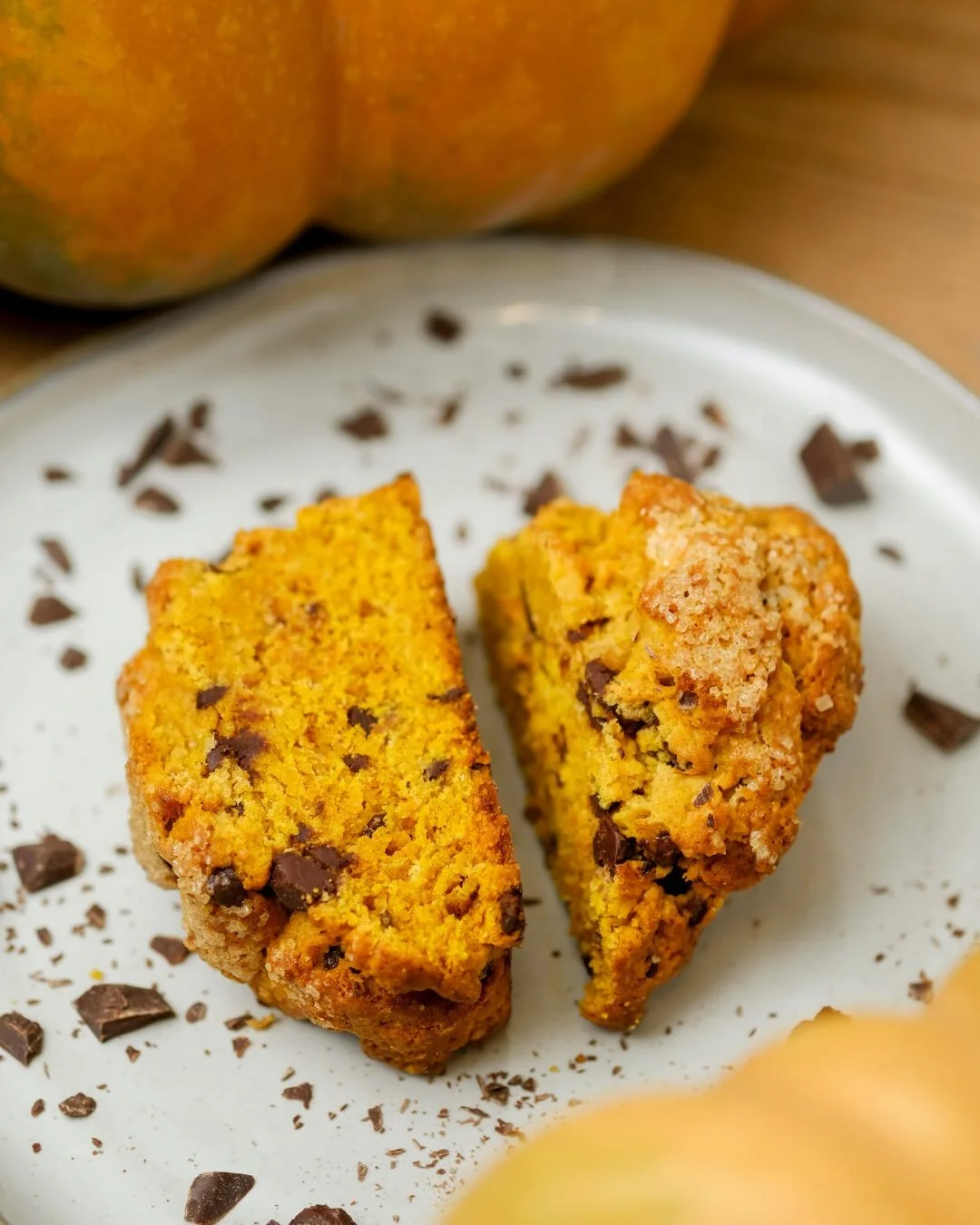 PUMPKIN CHOCOLATE SCONE ✨🎃

available THIS WEEK only (starting mon oct 26th)
don&rsquo;t miss out