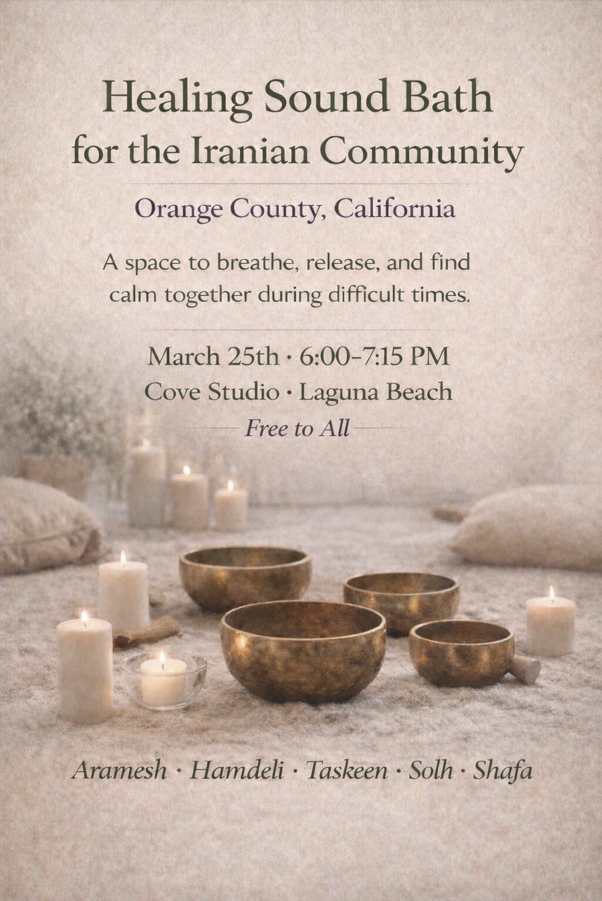 Sound Bath for Iranian Community