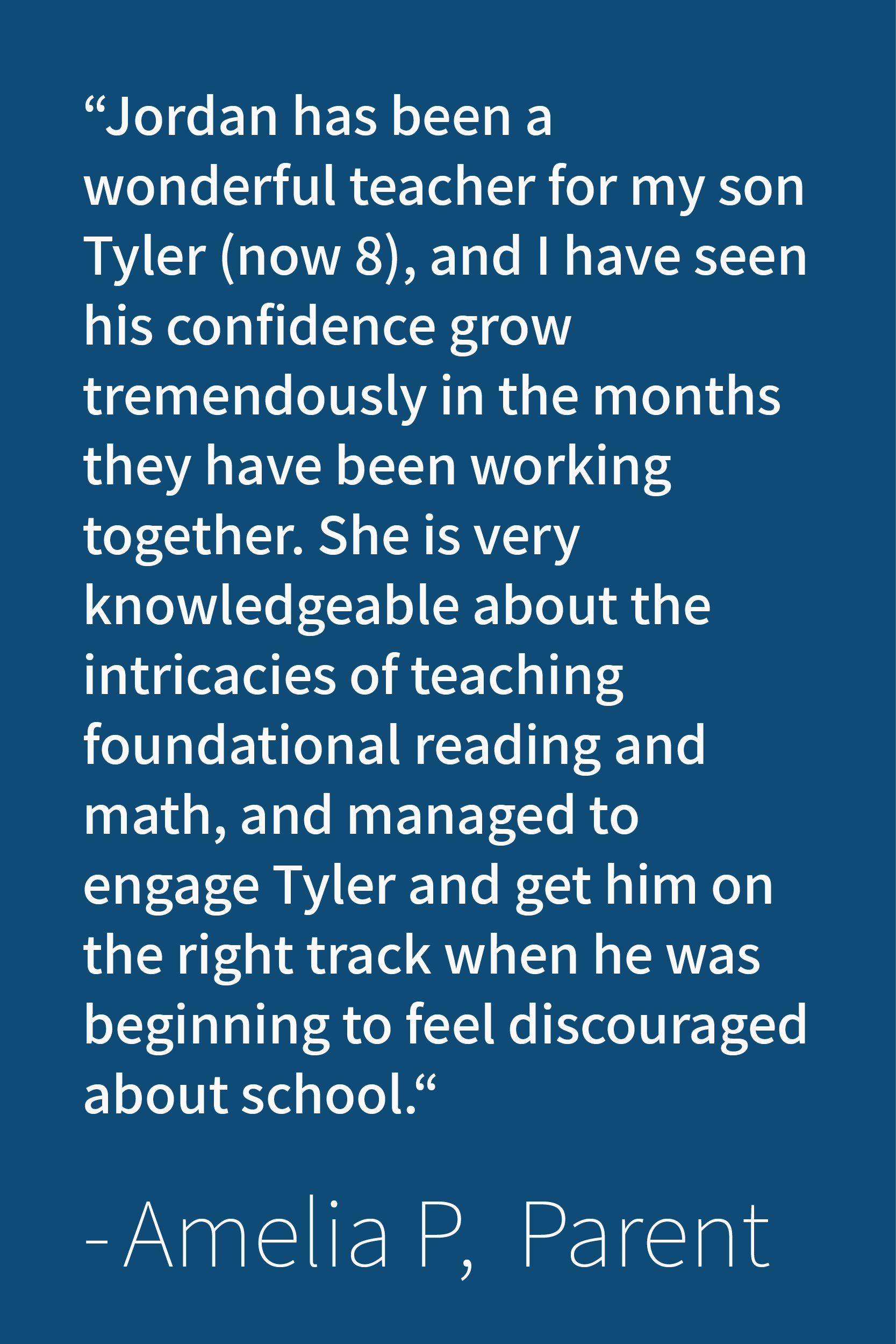 A parent shares how Spectrum School helped their child build confidence, engage more in learning, and improve in reading and math.