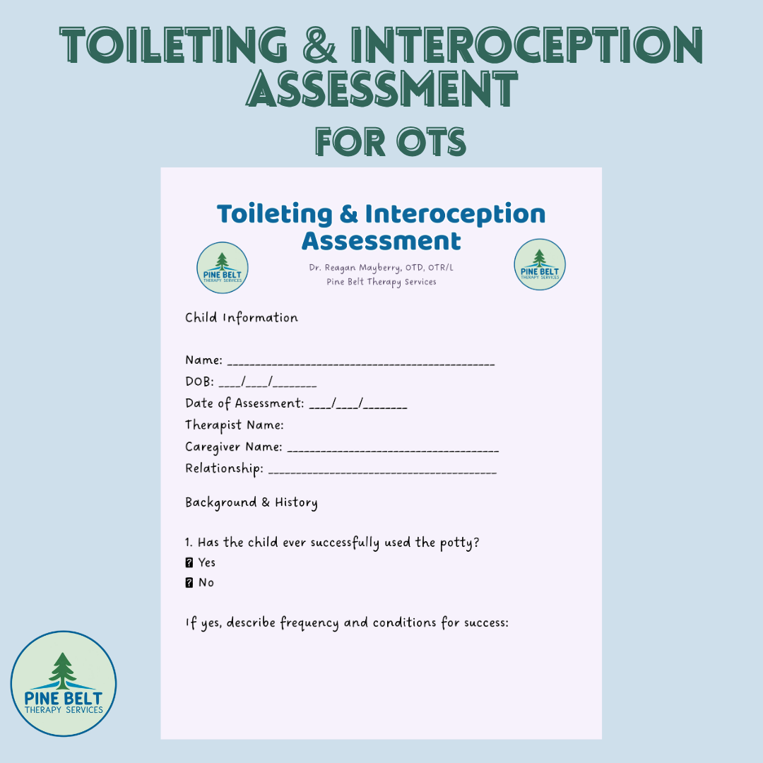 Toileting & Interoception Assessment for OTs