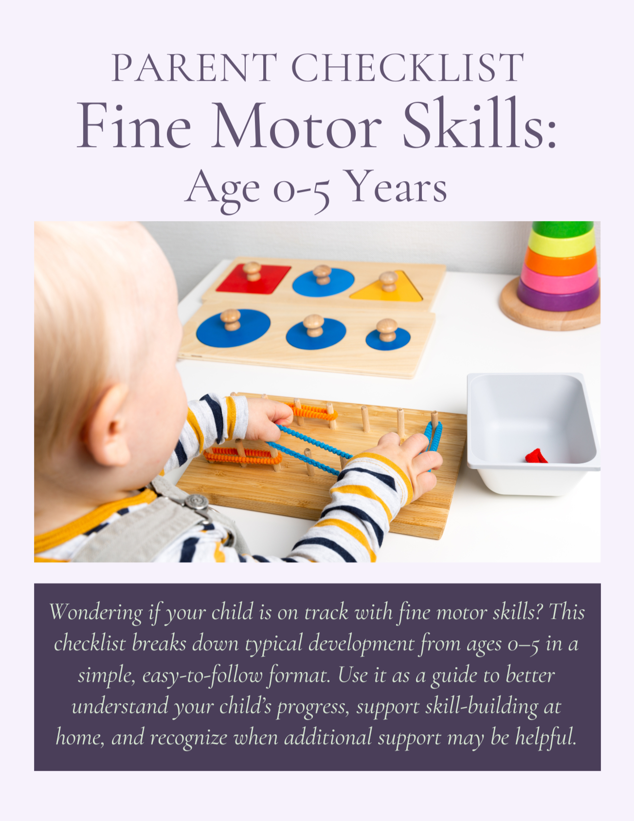 Fine Motor Skills Checklist: 0-5years