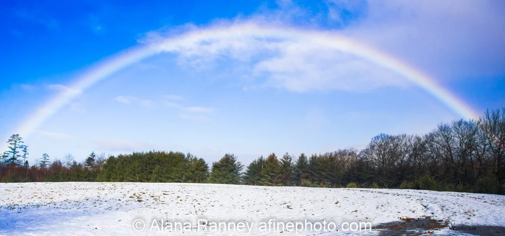 Maine Award -Winning Photographer Alana Ranney Winter rainbow