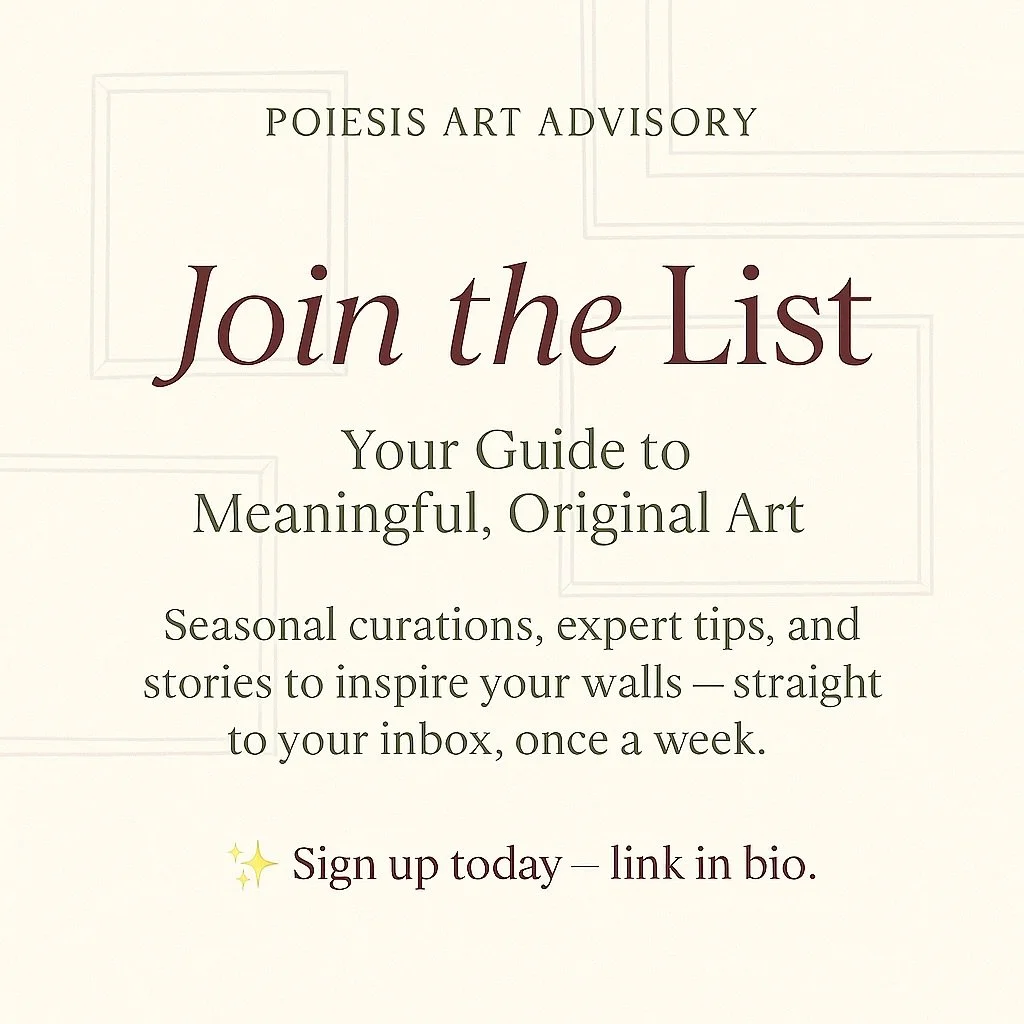 ✨ Join the List ✨

Your home deserves more than mass-produced d&eacute;cor &mdash; it deserves art with meaning.

My weekly newsletter is where I share my most curated recommendations:
* Seasonal Art Edits 🍂
* Quiet luxury gallery wall inspiration ?