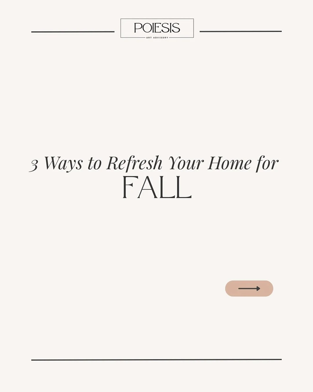 Fall is the perfect time to breathe new life into your home. 🍂 Here are 3 simple ways to refresh your space for the season &mdash; without a full redesign.

Which tip will you try first?

#fallinspiration #artcuration #quietluxury #gallerywallideas 