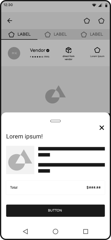 added to shopping cart modal