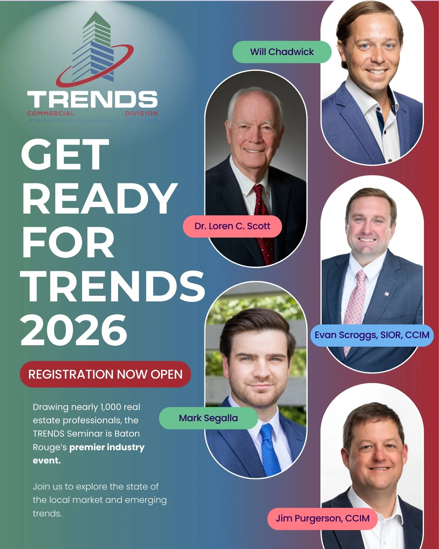 TRENDS in Baton Rouge Real Estate Seminar Flyer - The Greater Baton Rouge Association of Realtors