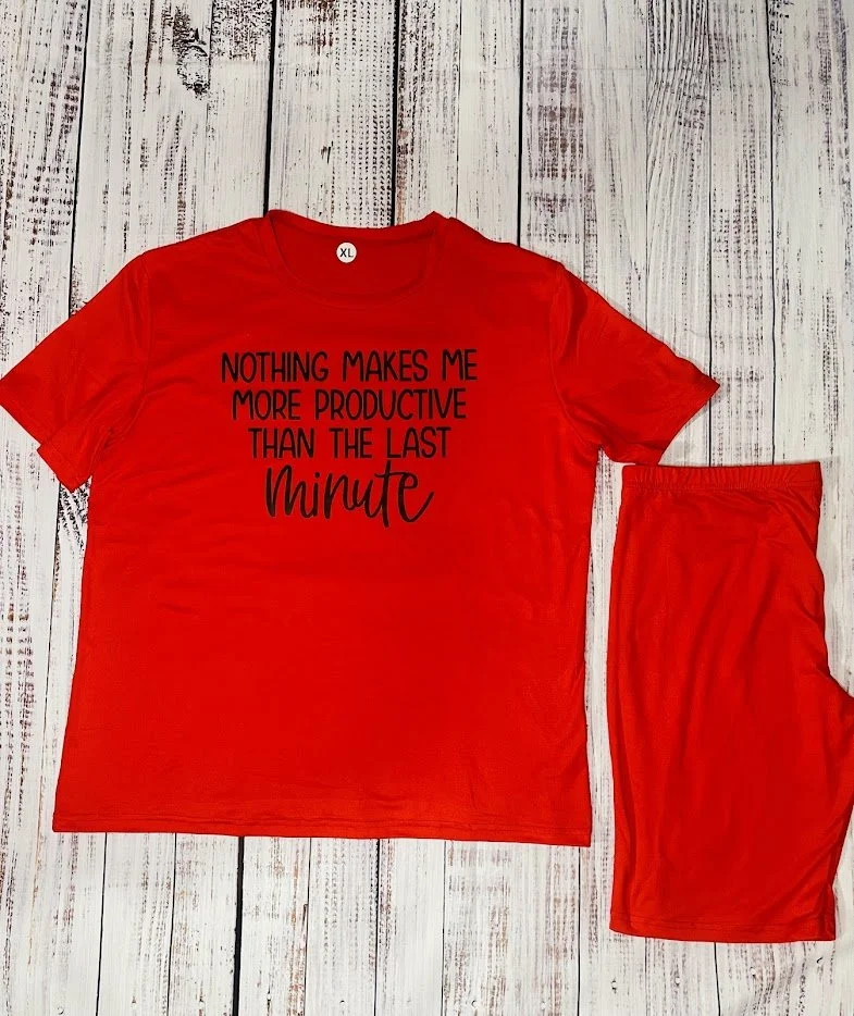 T-shirt outfit with biker shorts