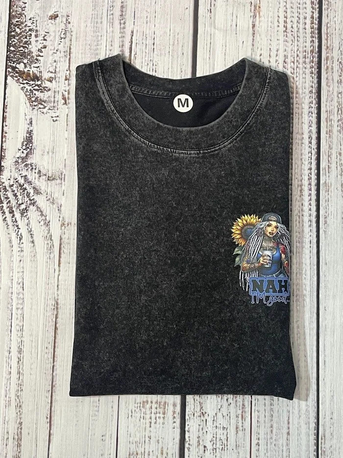 T-shirt acid washed