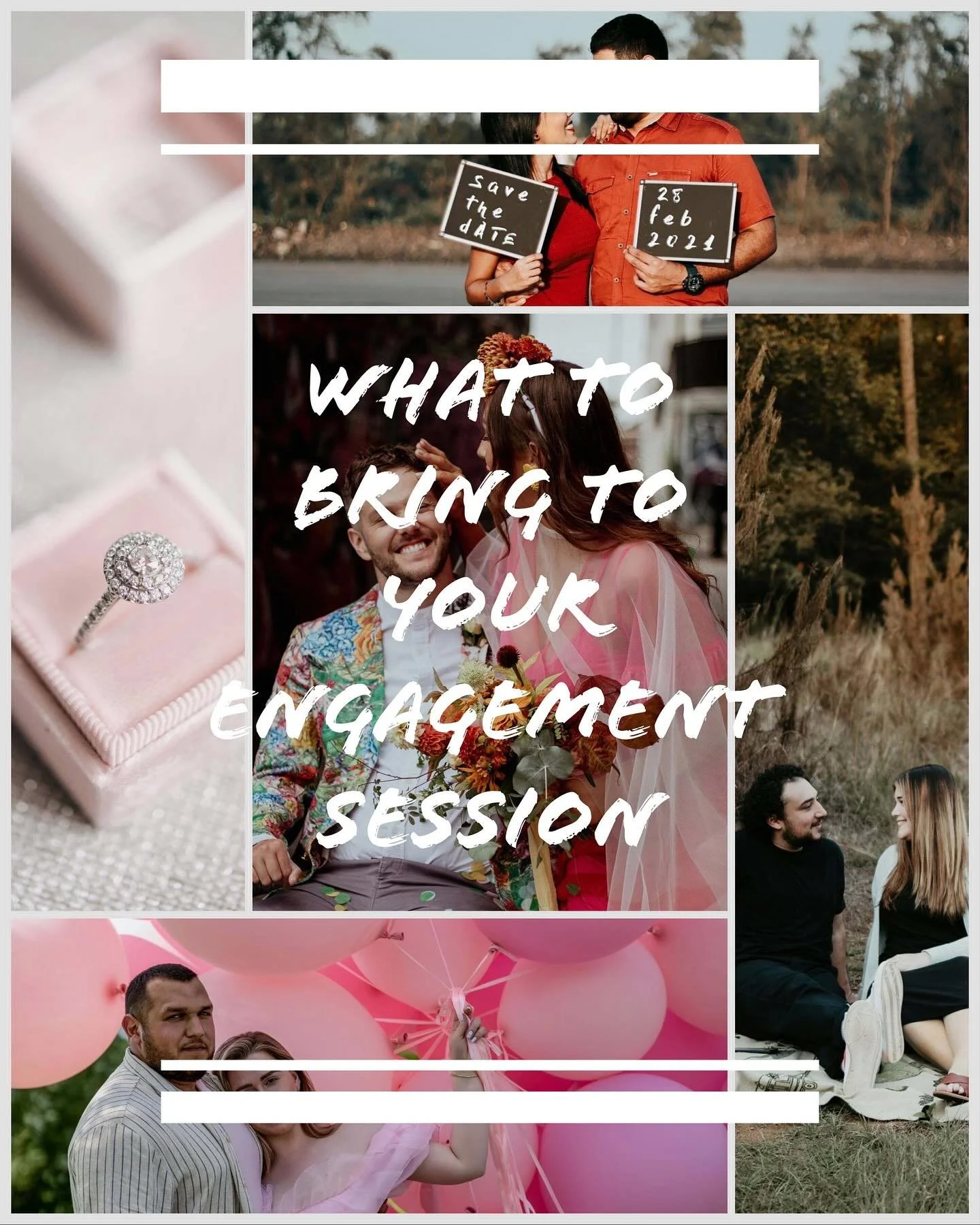 What to Bring to Your Engagement Session 

Want to add a personal touch to your engagement photos? Here are a few fun and meaningful items to bring along:

✨ Ring Box or Dish
Perfect for showing off that beautiful ring in detail shots&mdash;especiall