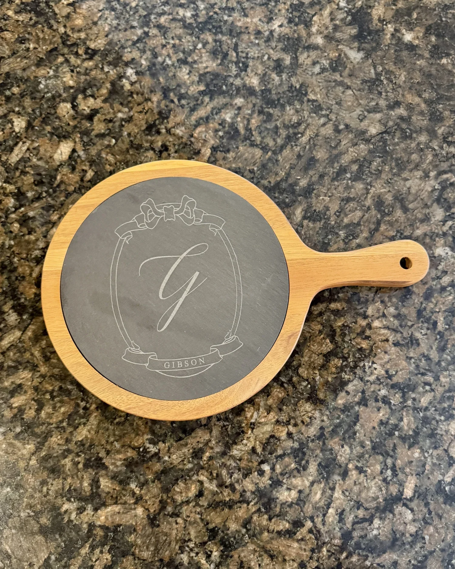 Slate engraved serving board