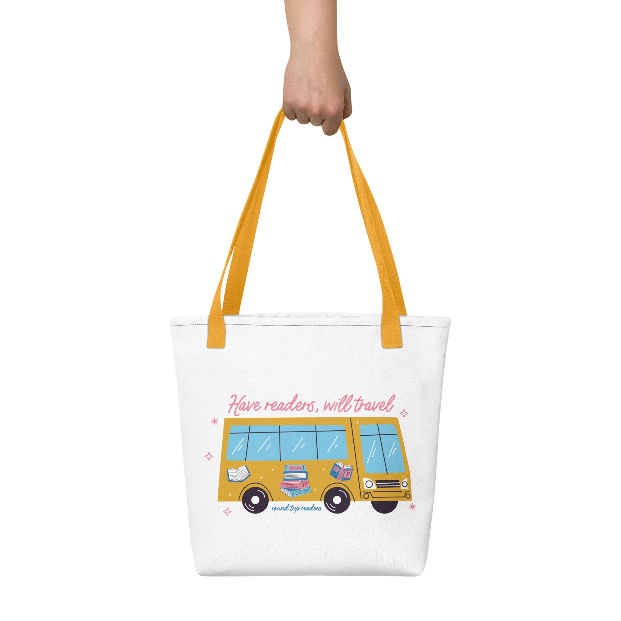 "Have readers, will travel" small tote bag
