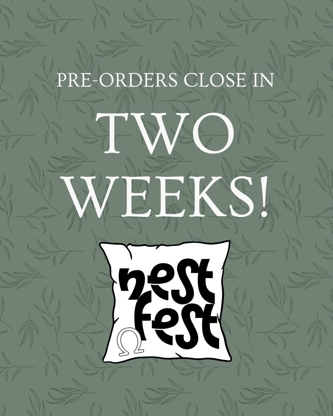 I can't believe it is already the beginning of August, which means that pre-orders close for @nestfestbookevent in 2 weeks.

Due to the handmade nature of many of my products, I have pre-orders closing a bit earlier to help me not scramble! See my 🔗