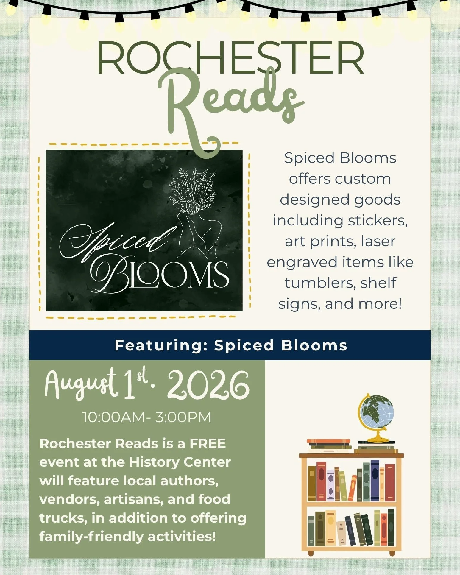 Next Saturday, August 1st, I will be in Rochester at the History Center of Olmstead County! 

Ashley Independent House is hosting this event from 10 am - 3 pm. Who will I see there?
