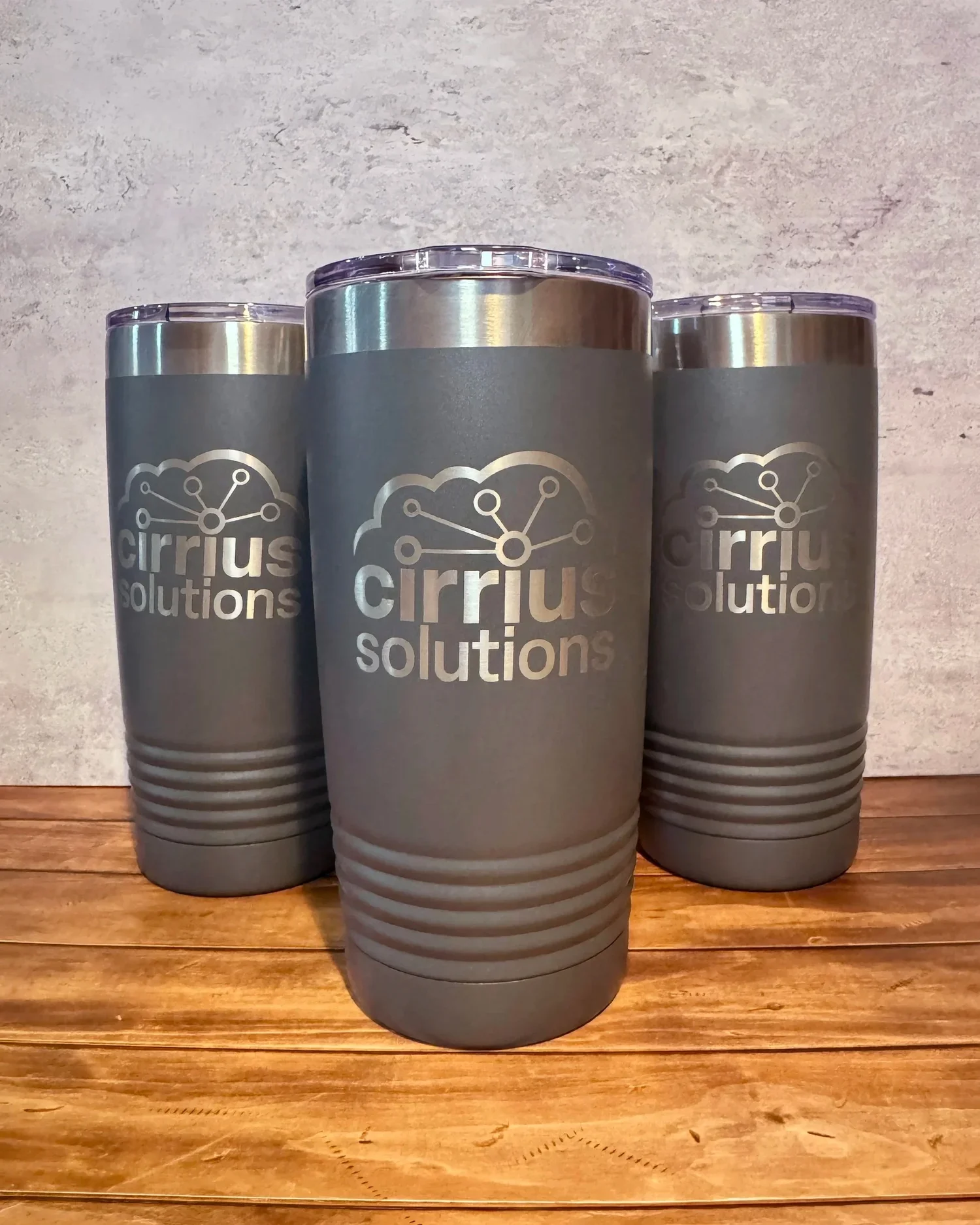 Business logo tumbler engraving