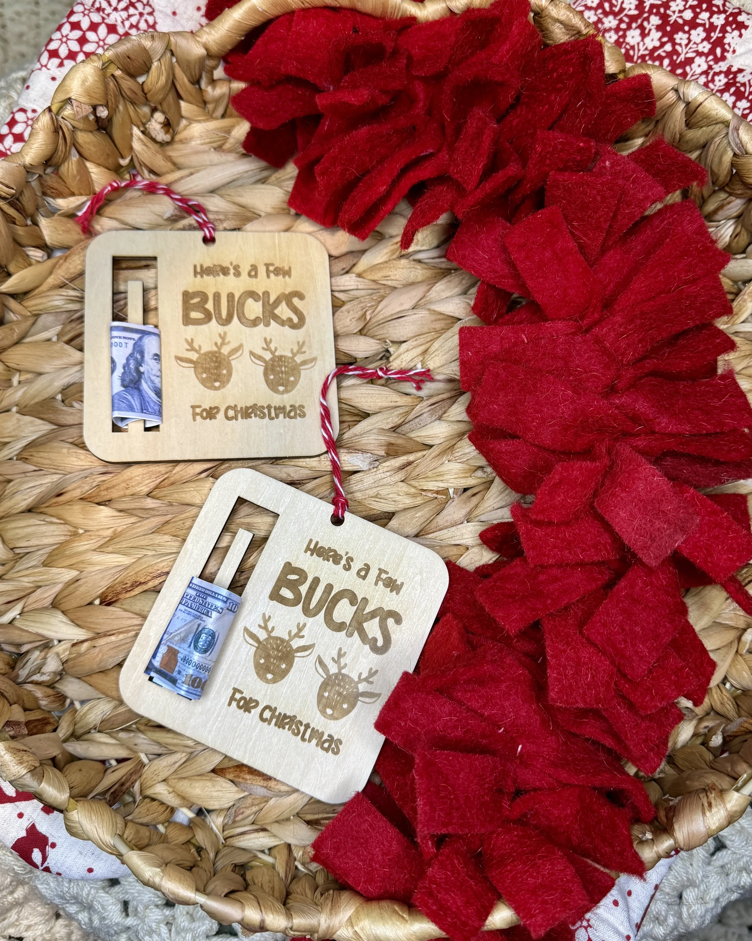 "A Few Bucks" Ornament