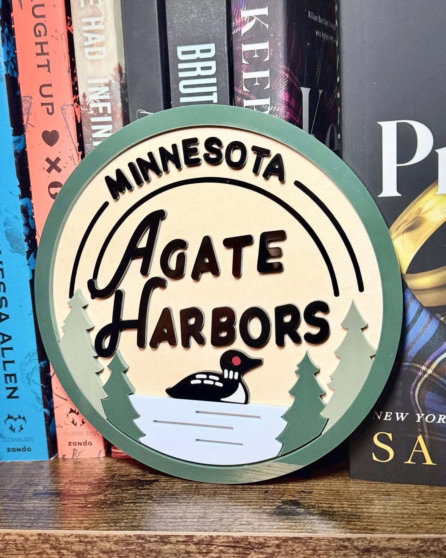 Author acrylic sign