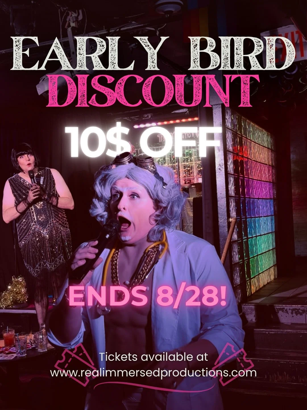 Our Tickets are on sale now! 🎉🎟️Use code &ldquo;earlybird&rdquo; for $10 off your ticket to see &ldquo;Dragged at the Hooch-Off!&rdquo; At @berlin.undernyc ! Featuring performances from @tina_twirler @misterchristopherjohndavis @alisonwien @samlara
