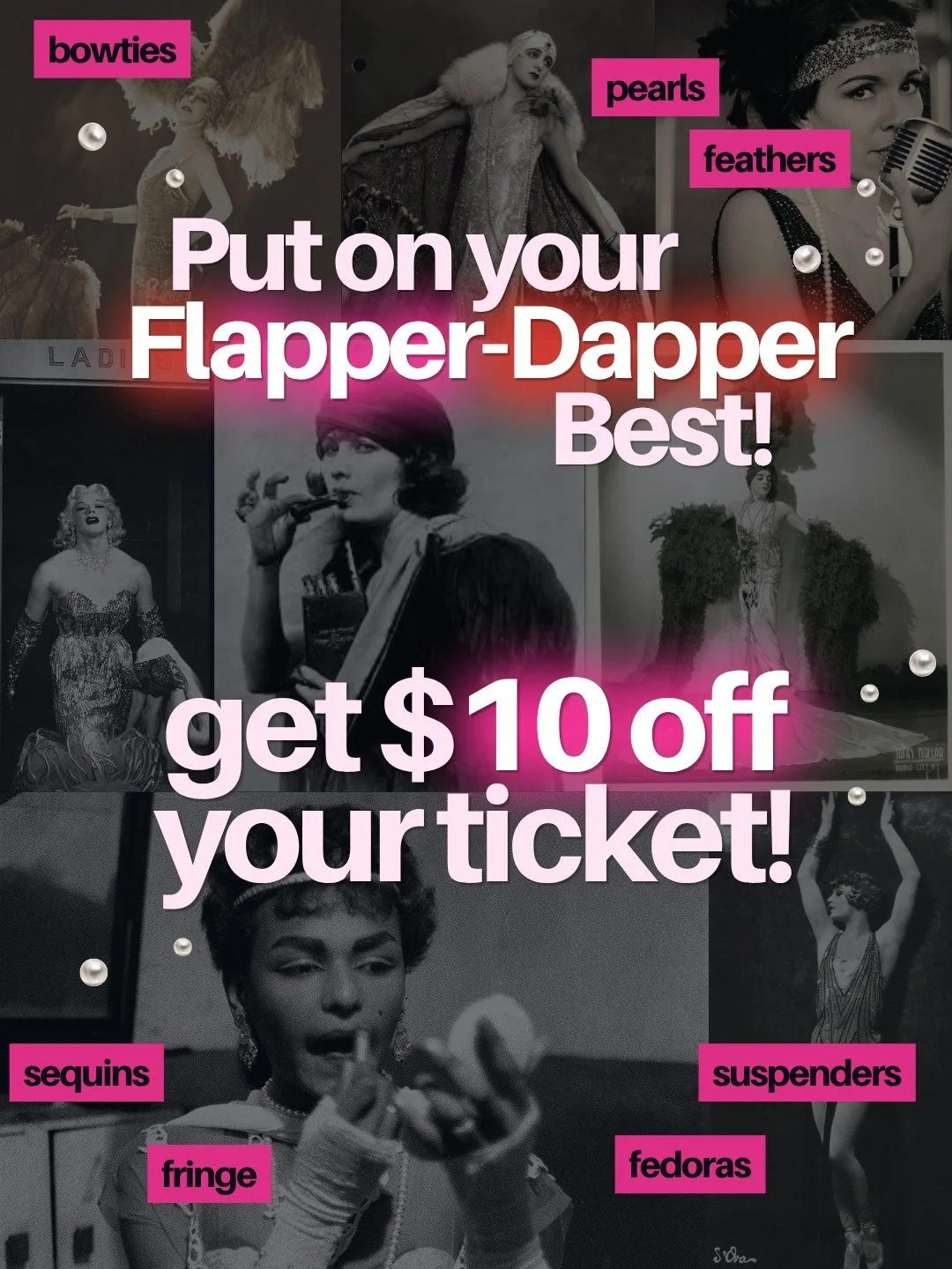 FLAPPERDAPPER BABY! 💃

Come to Dragged at the Hooch-Off! in your BEST 1920s Flapper-Dapper look and use code ✨ FLAPPERDAPPER ✨ for $5 OFF your ticket!

📅 September 9th
📍 Berlin Underground
🎟️ Tickets in bio

Come dressed to impress. Stay alive if