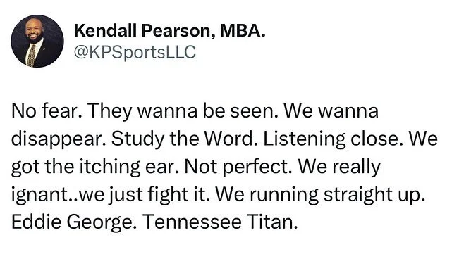 Korie told me to finish what we started and reach them heights you know.