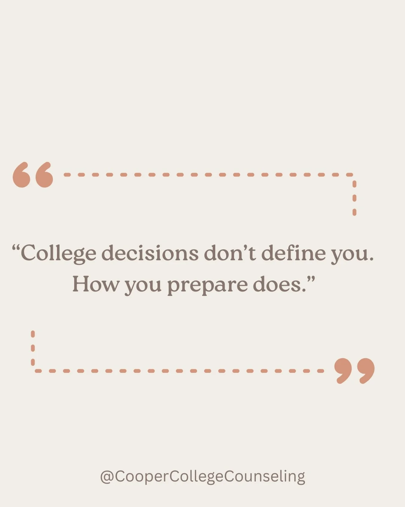 College decisions don&rsquo;t define you. 
How you prepare does.

#CollegeAdmissions
#CollegePlanning
#CollegeBound
#HighSchoolParents
#HighSchoolStudents