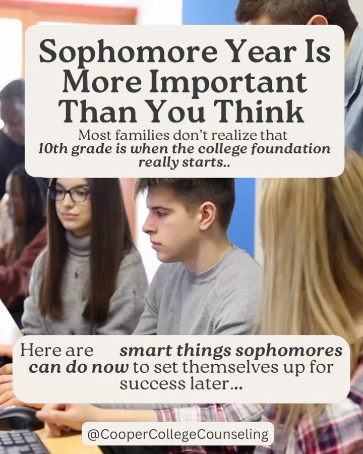Sophomore year often flies under the radar in the college planning timeline.

Many families assume the process doesn&rsquo;t really start until junior year, but the truth is that 10th grade is when the foundation is built.

The classes students take 