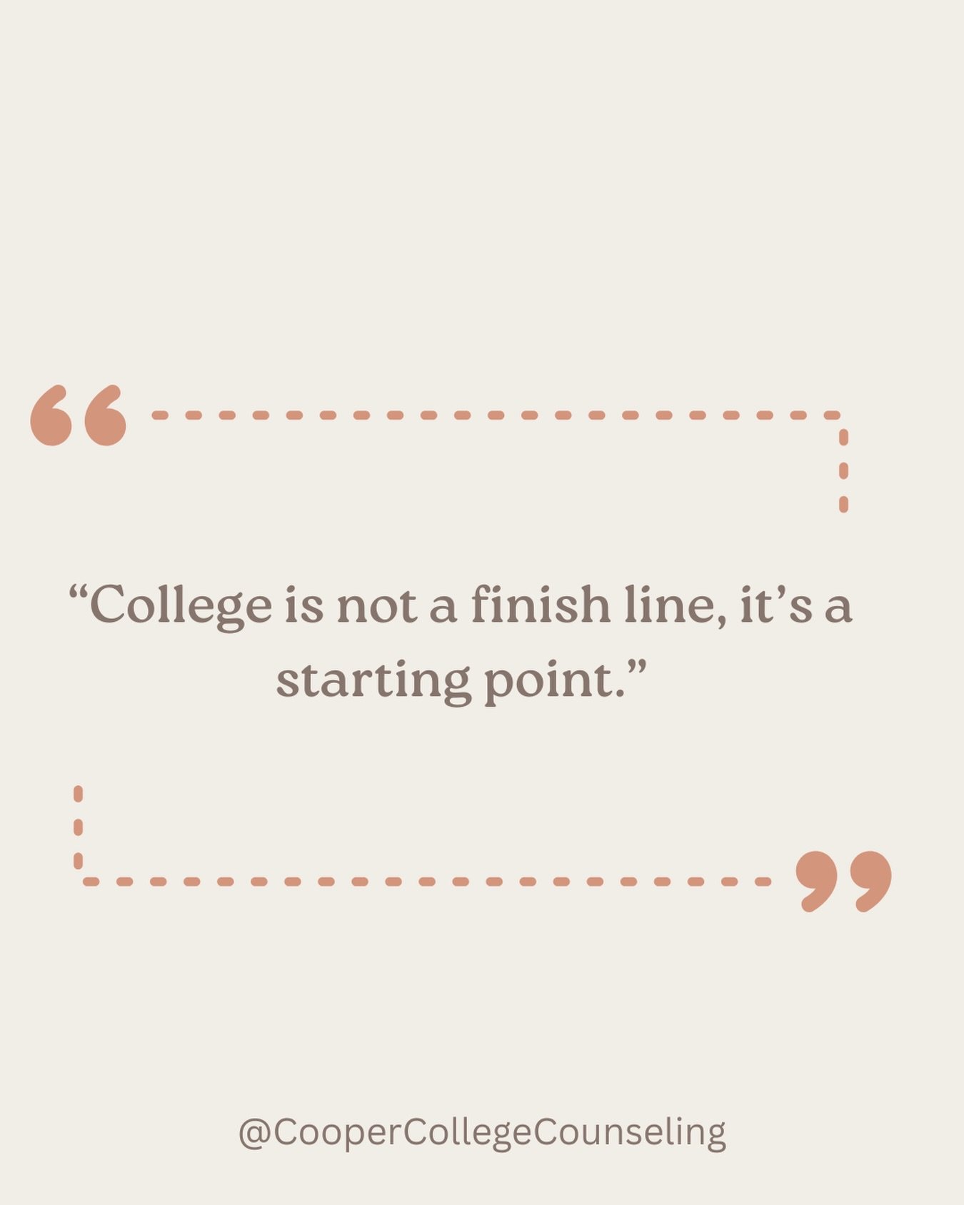College is not a finish line, it&rsquo;s a starting point. 

#collegeprep #highschool #graduation #college #highschoolstudent
