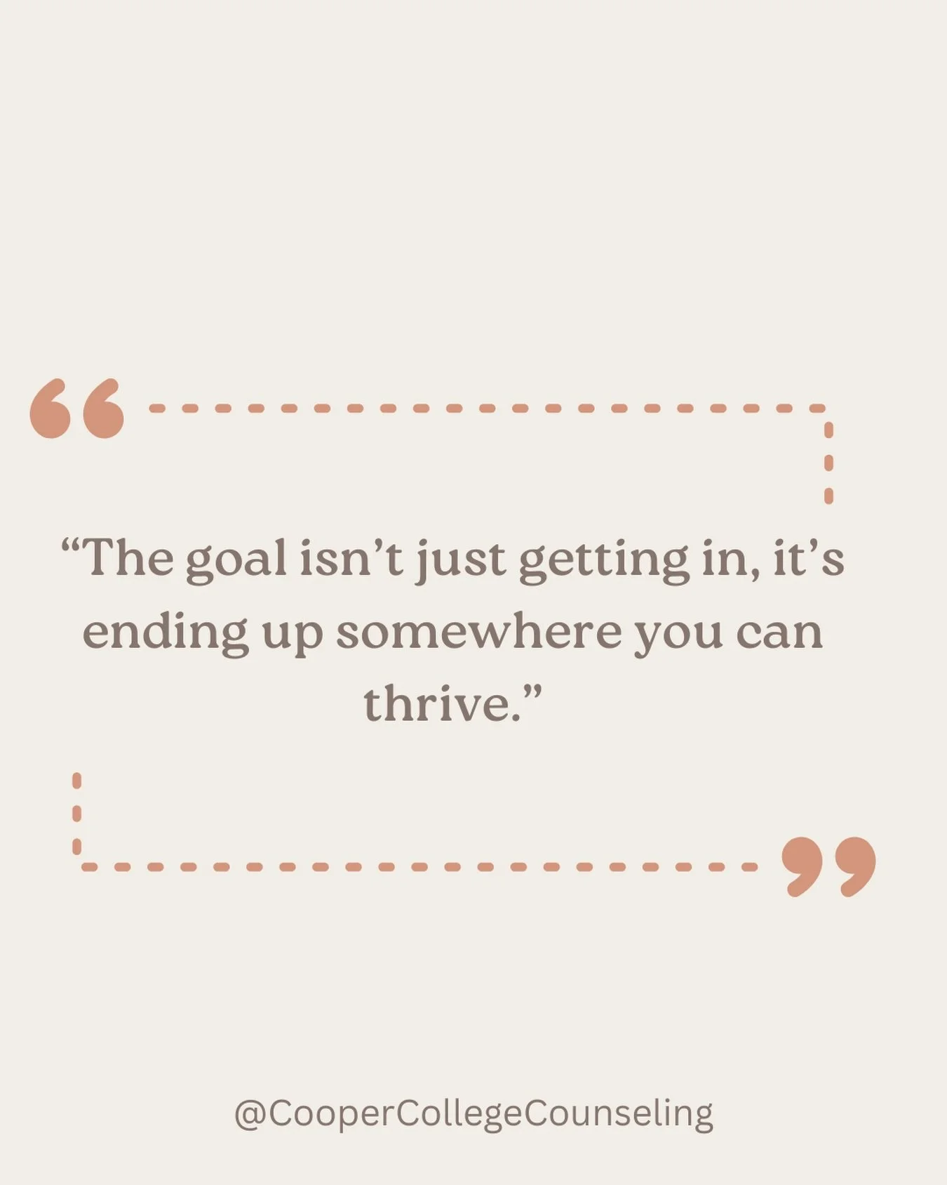 The goal isn&rsquo;t just getting in, it&rsquo;s ending up somewhere you can thrive.

#CollegePlanning
#CollegeBound
#HighSchoolParents
#HighSchoolStudents
#CollegePrep