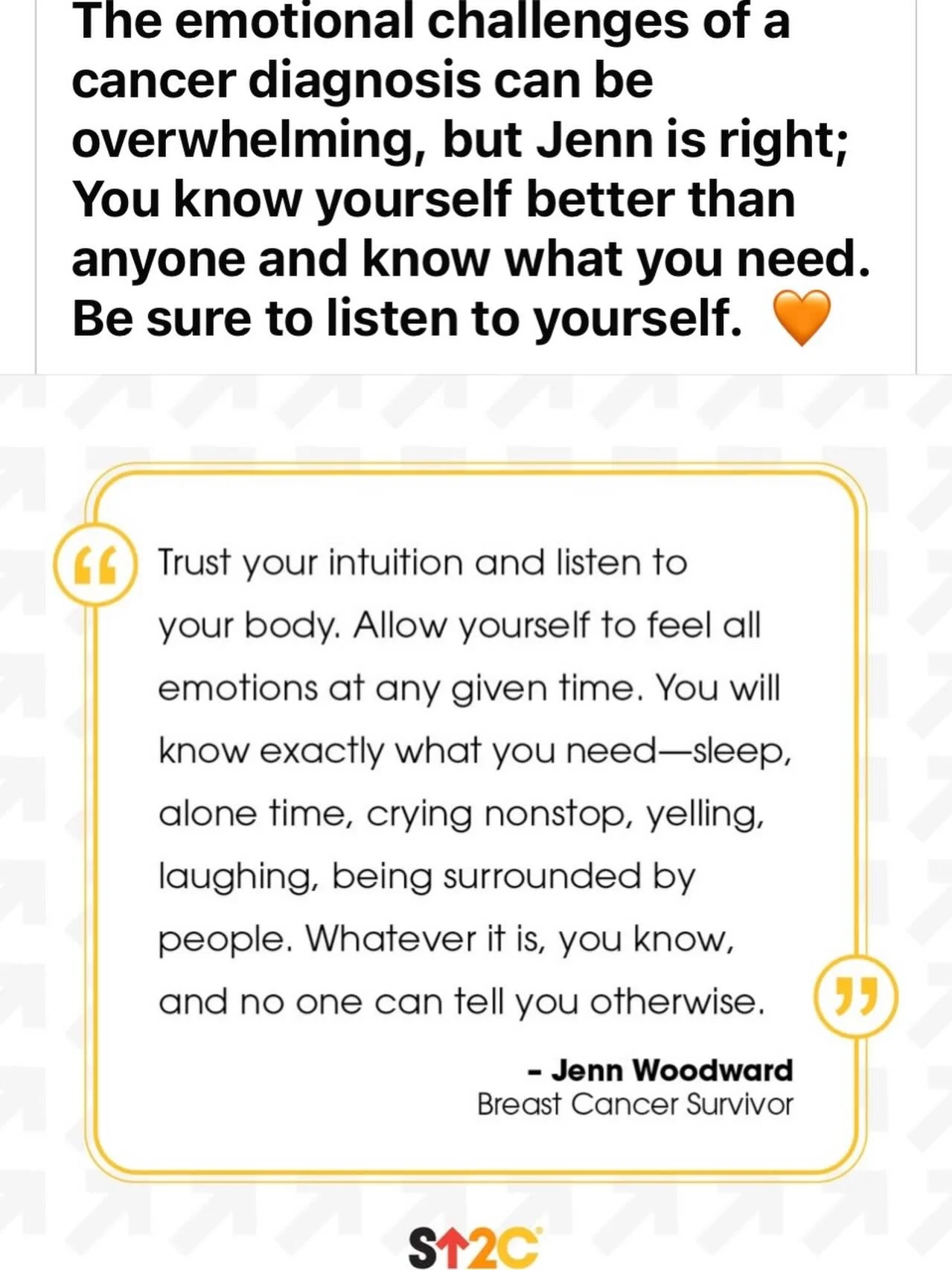 Thank you @su2c please donate to this incredible organization. They do research to find that cure one day at a time. Grateful heart to share my message. If you just got diagnosed, going through treatment or post &hellip; remember you are not alone . 