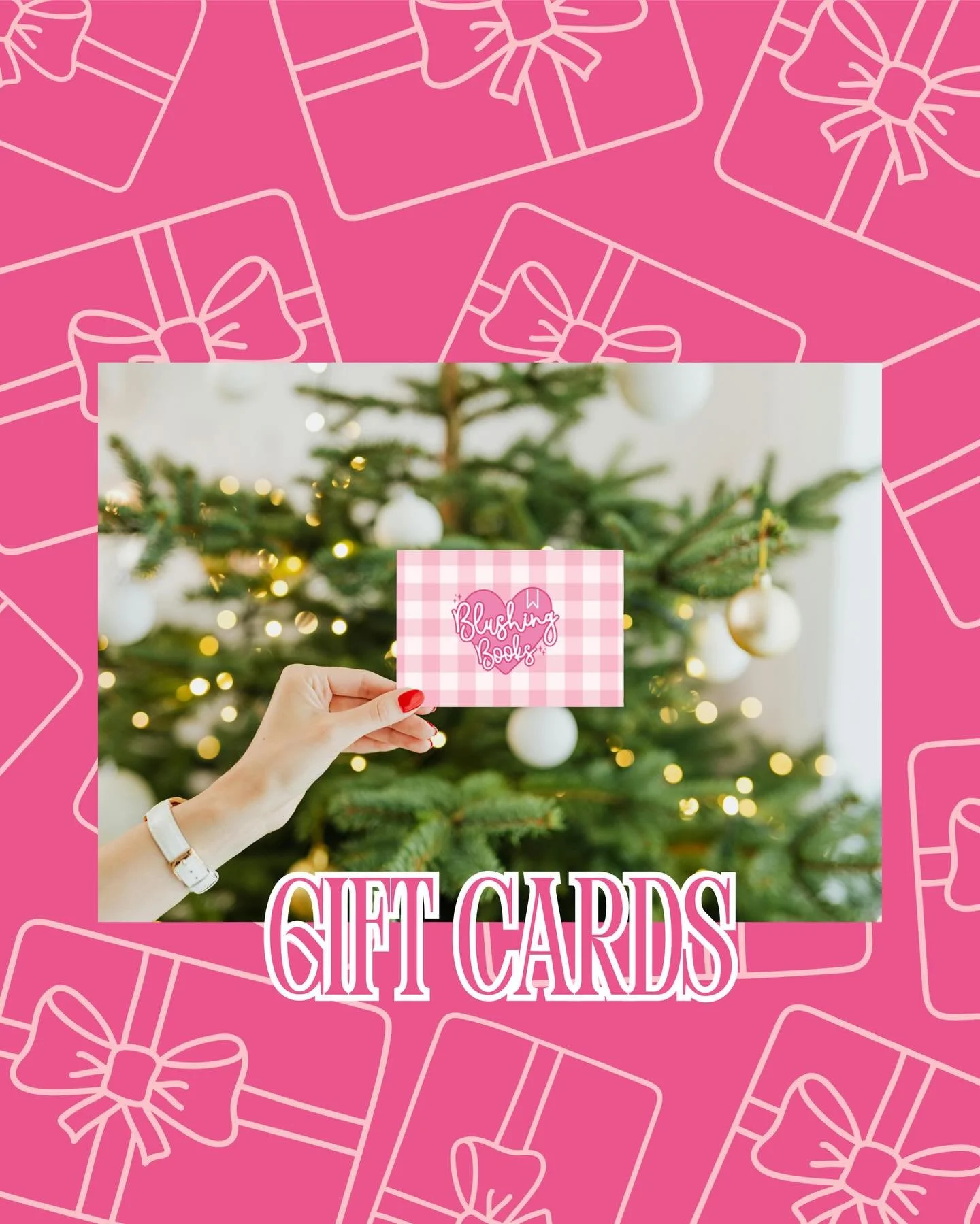 🎀 The perfect gift DOES exist&hellip; and it&rsquo;s pink + bookish! 🎀

Give the romance reader in your life exactly what they really want this holiday season, a Blushing Books e-gift card! ✨

Whether they love spicy small towns, morally grey men, 