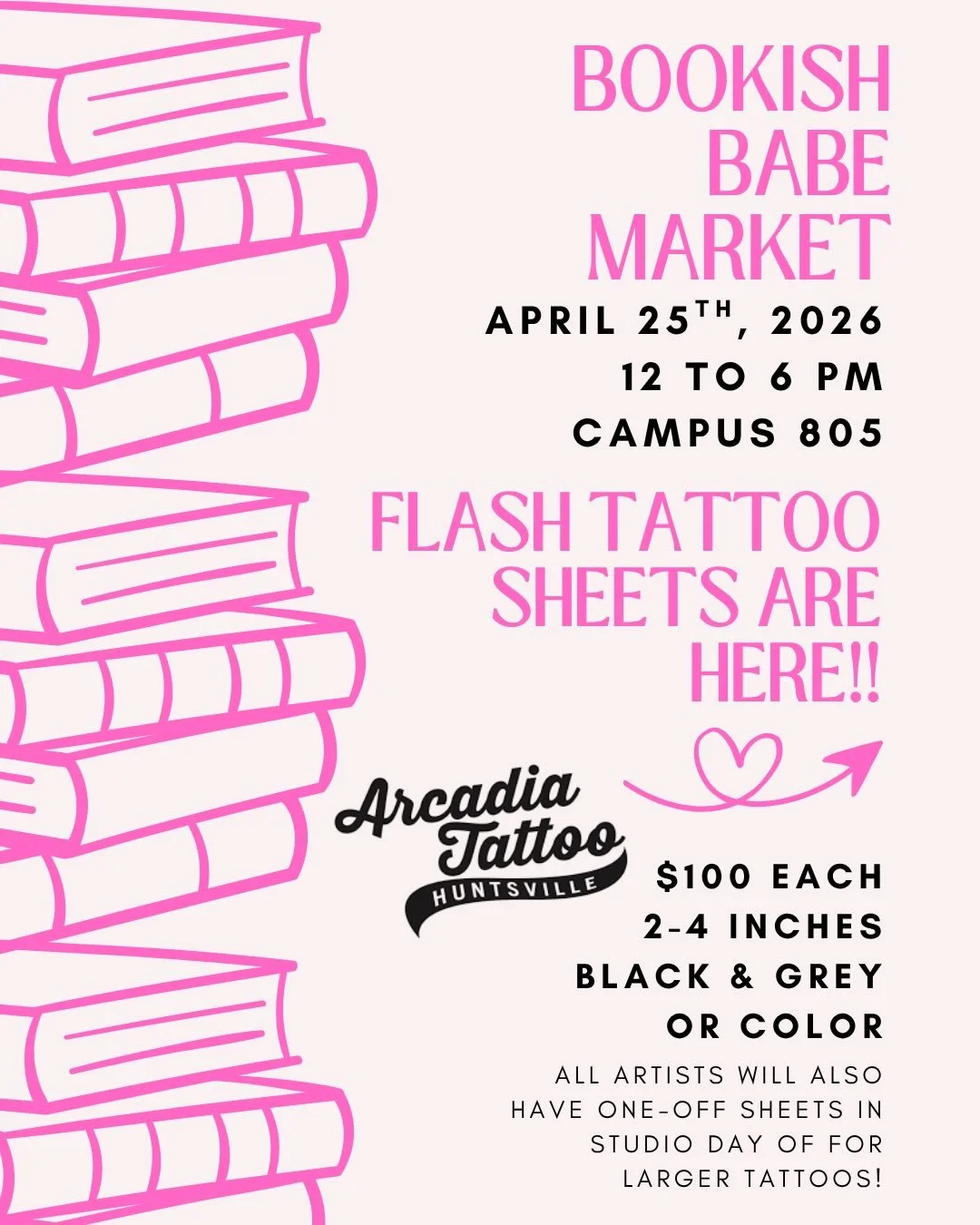 📚✨ TATTOO SHEETS ARE HERE!!

We&rsquo;re bringing the stories you love off the page and onto your skin 💖

Flash tattoo sheets have officially arrived for the Bookish Babe Market from the amazing artists at @arcadiatattoohuntsville and they are EVER