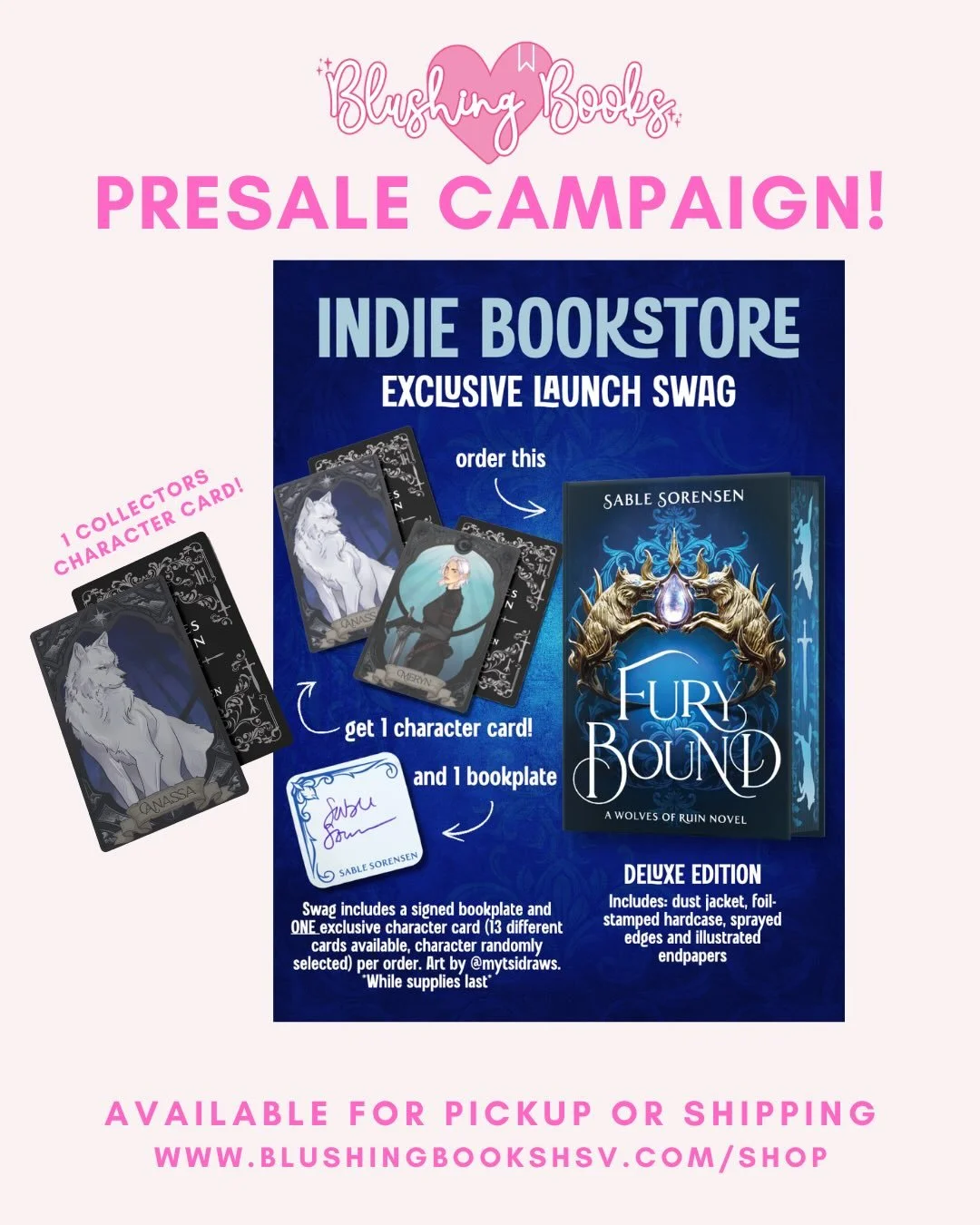 ✨ TWO NEW PRESALES JUST DROPPED ✨
Okay book besties&hellip; these ones are GOOD 😍📚

We&rsquo;re so excited to announce TWO brand new presale campaigns now live on our site!! 👏

💙 Fury Bound by Sable Sorensen
This STUNNING deluxe edition includes: