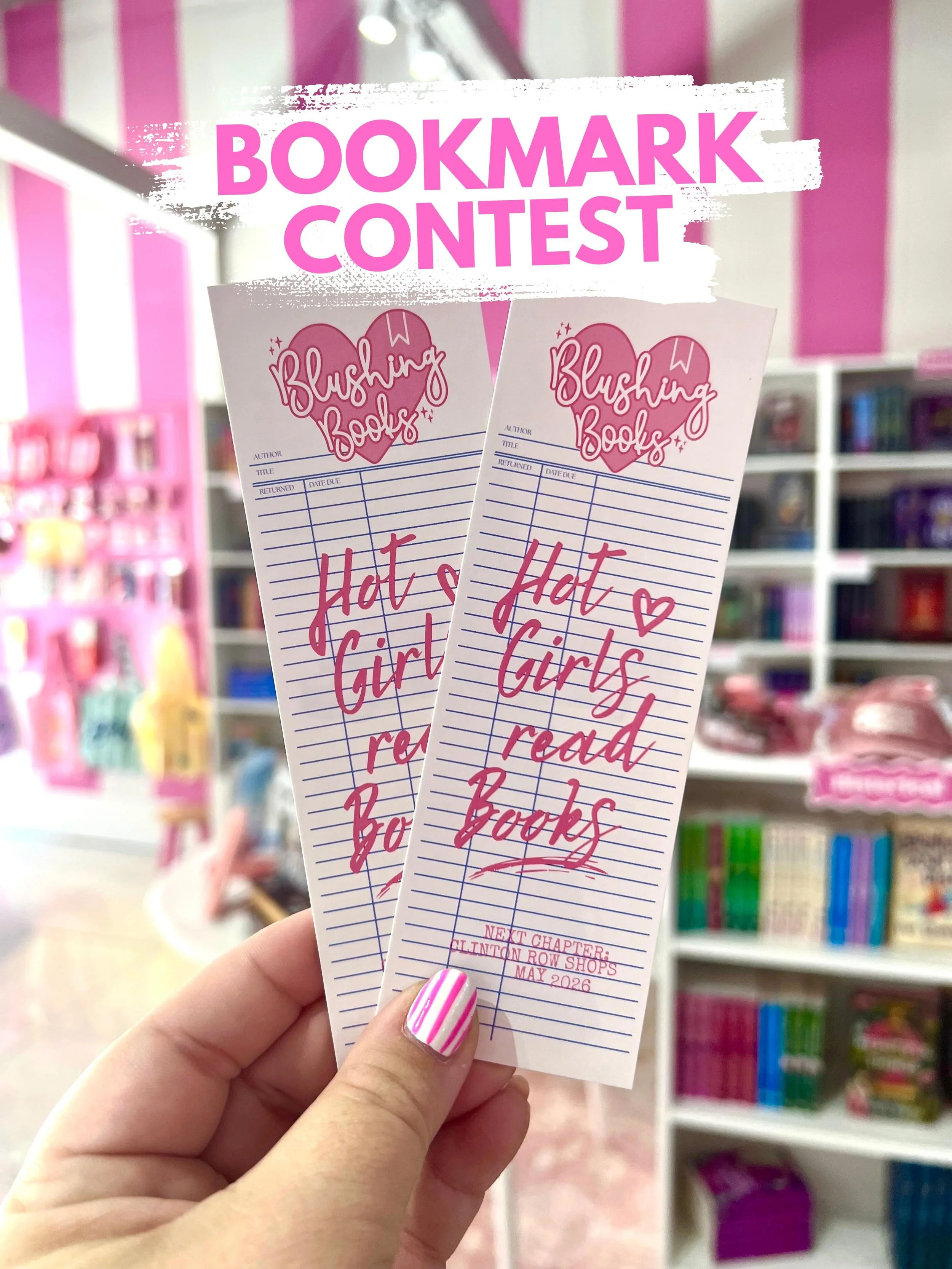 CALLING ALL CREATIVE BOOKISH BABES! 

We&rsquo;re hosting our very first BOOKMARK CONTEST and we want YOU to help design our next Blushing Books bookmark!! 💕📚

This season&rsquo;s theme: ✨SUMMER VIBES✨

Think beach reads, sunshine, romance tropes, 