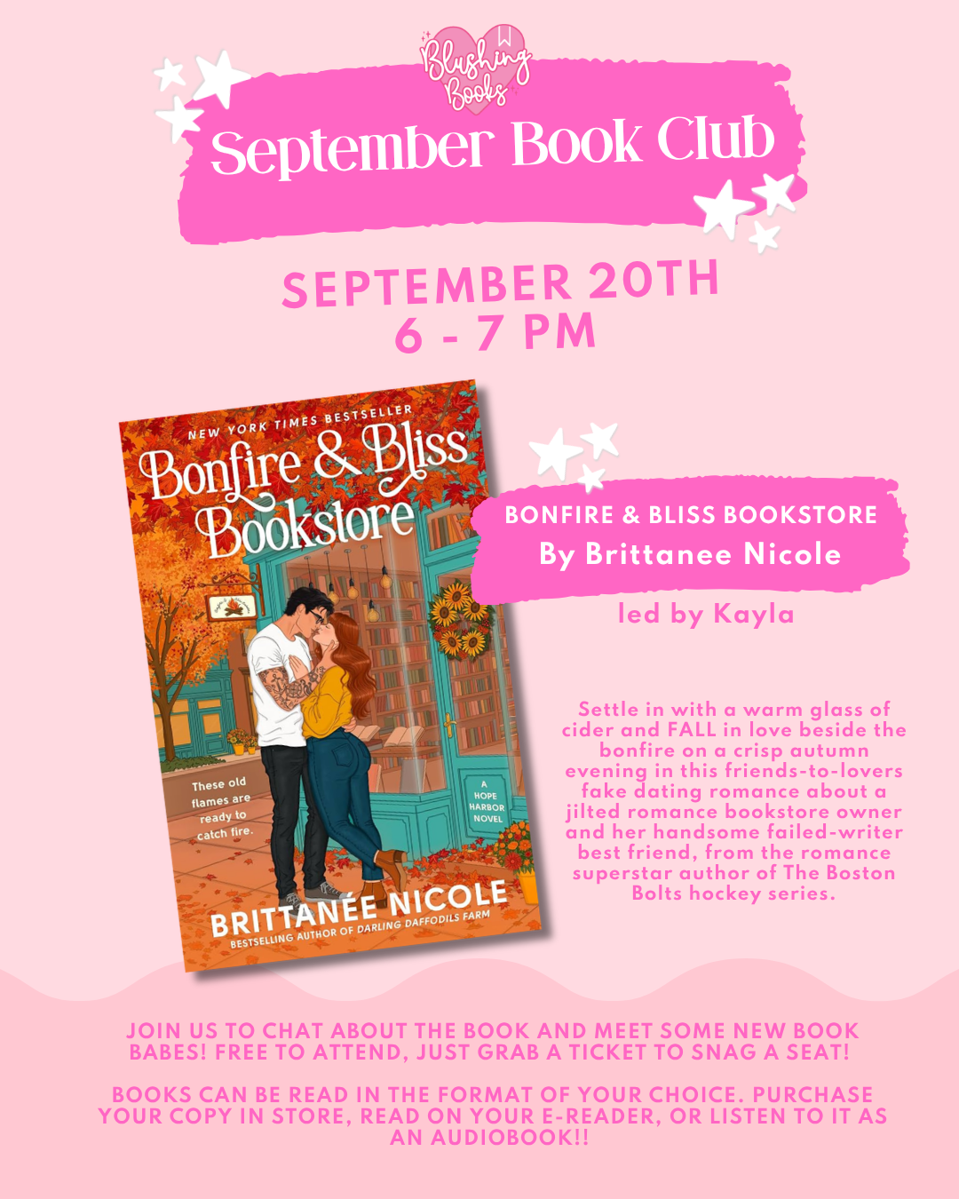 September Book Club: Bonfire &amp; Bliss Bookstore
