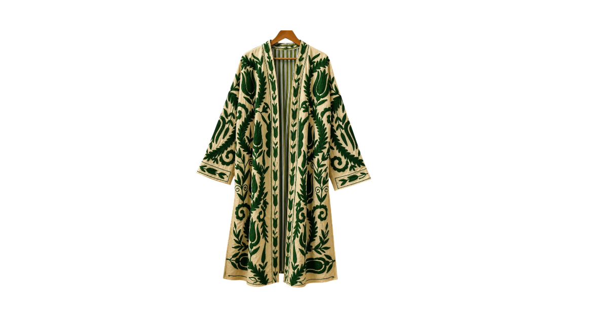 Cream Green Suzani Embroidered Robe-Photoroom.png