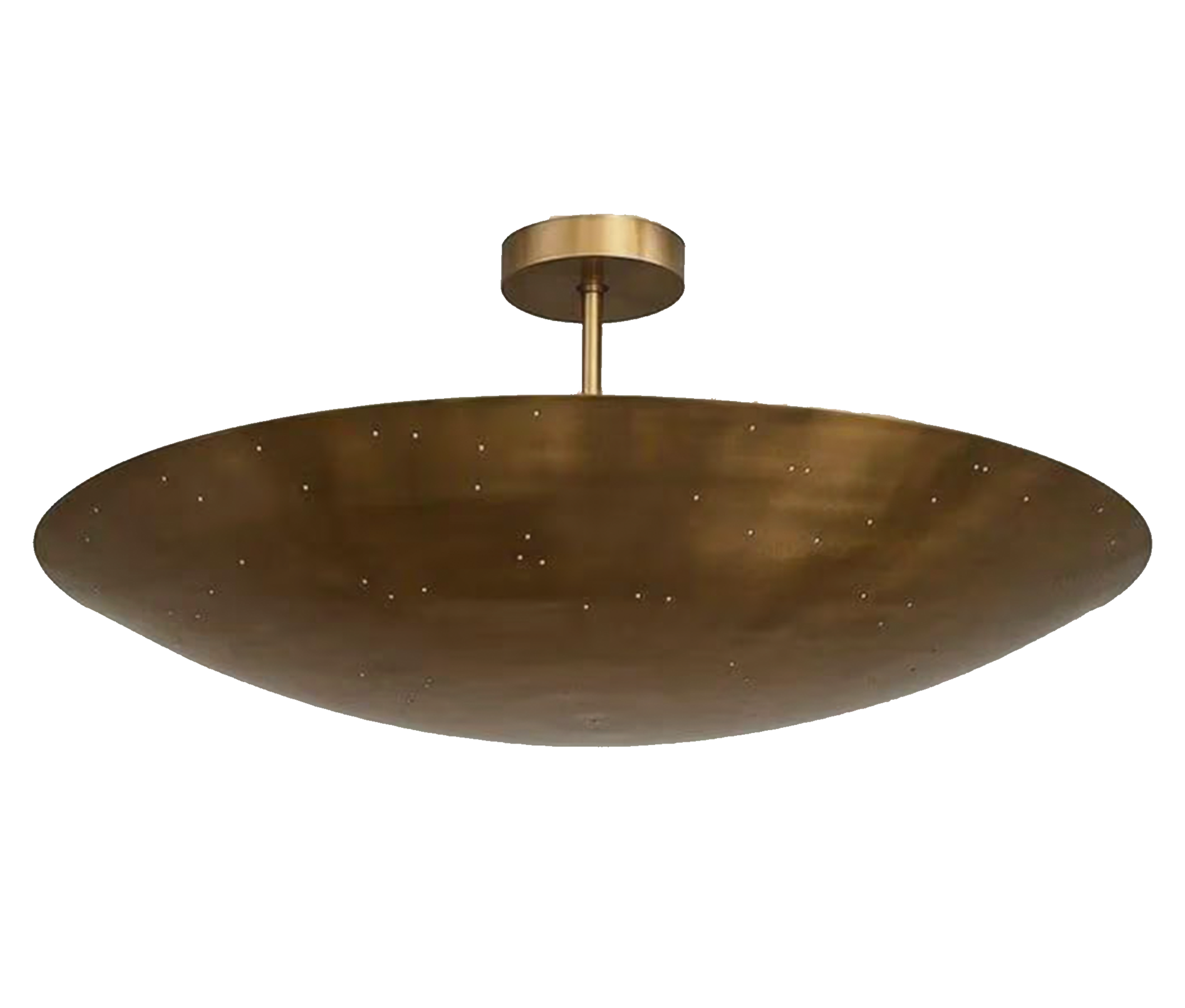 Perforated brass lamp