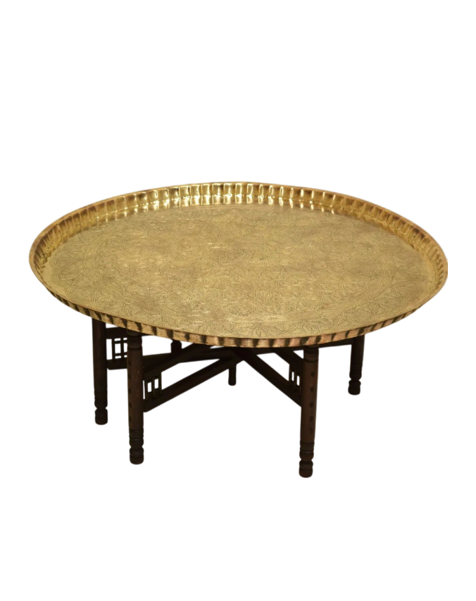 Antique Engraved Brass Tray Table-Photoroom.png