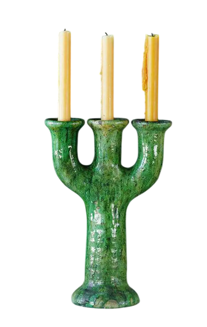 Green Handmade Moroccan Tamegroute Candle Holders.png