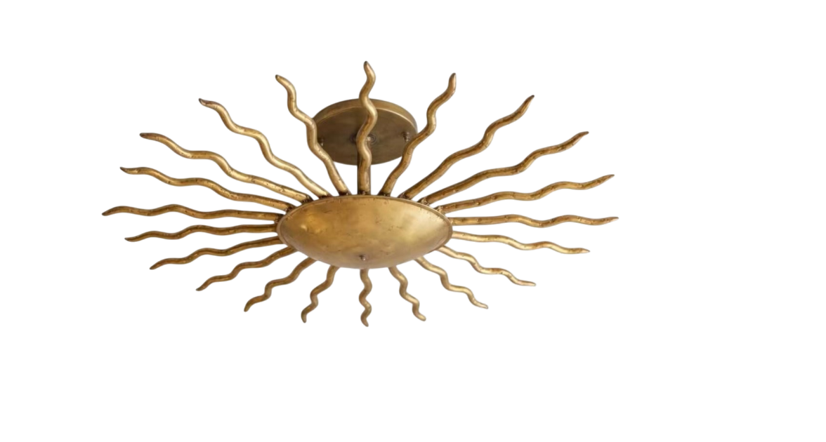Mid Century Modern Brass Sunburst Flush Mount Light-Photoroom.png
