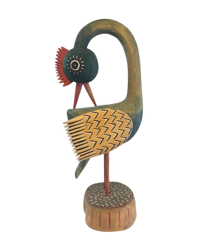 Vintage Folk art Primitive Bird Sculpture-Photoroom.png
