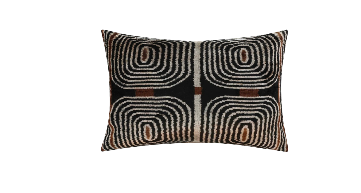 Geometric Silk Velvet Throw Pillow-Photoroom.png