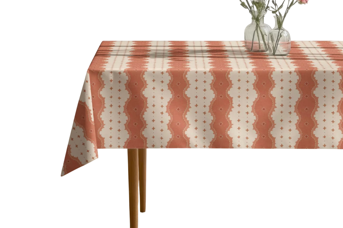 Terracotta Rustic Stripe Tablecloth.png