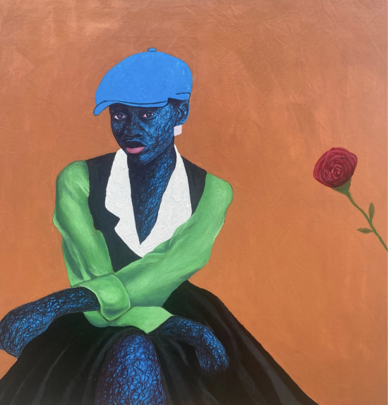 "KANGOL GIRL"" Painting by Daniel Owoeye