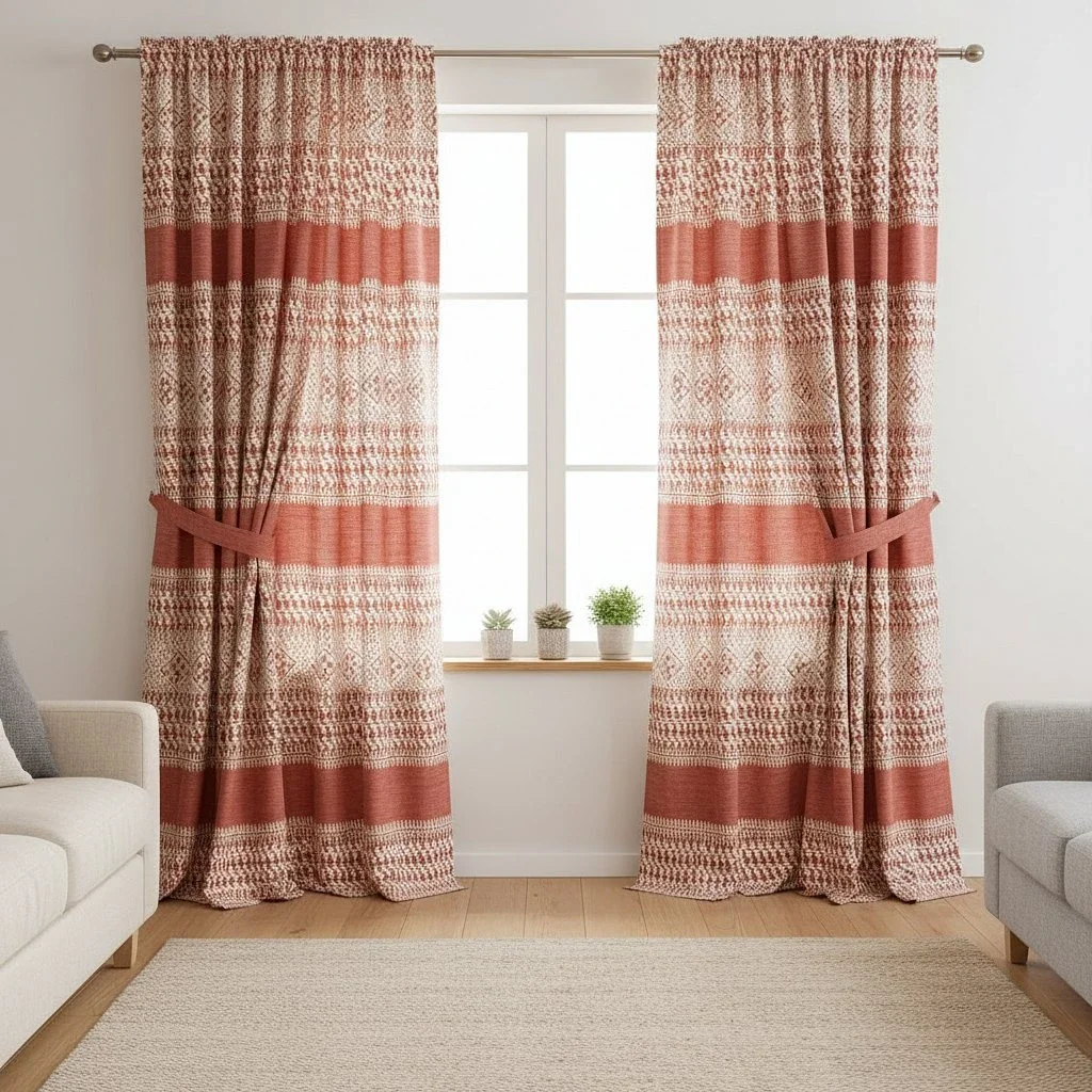 Designed by Justina Blakeney, founder of The Jungalow™, this very heavyweight (17 ounces per square yard) jacquard fabric features a tribal stripe. Perfect for adding a touch of bohemian flair to your home decor upholstery projects like headboards, o