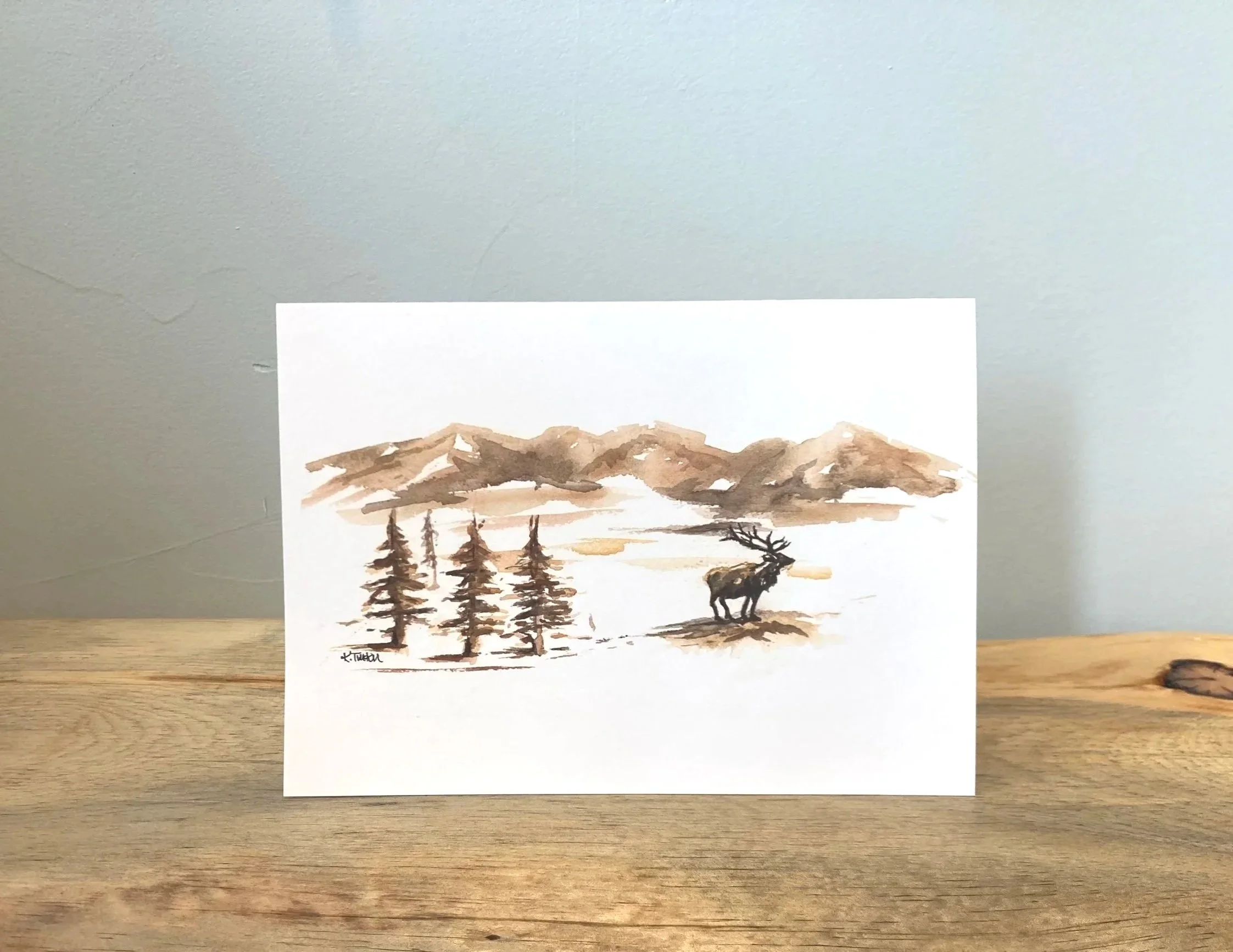 Elk in Autumn Greeting Card