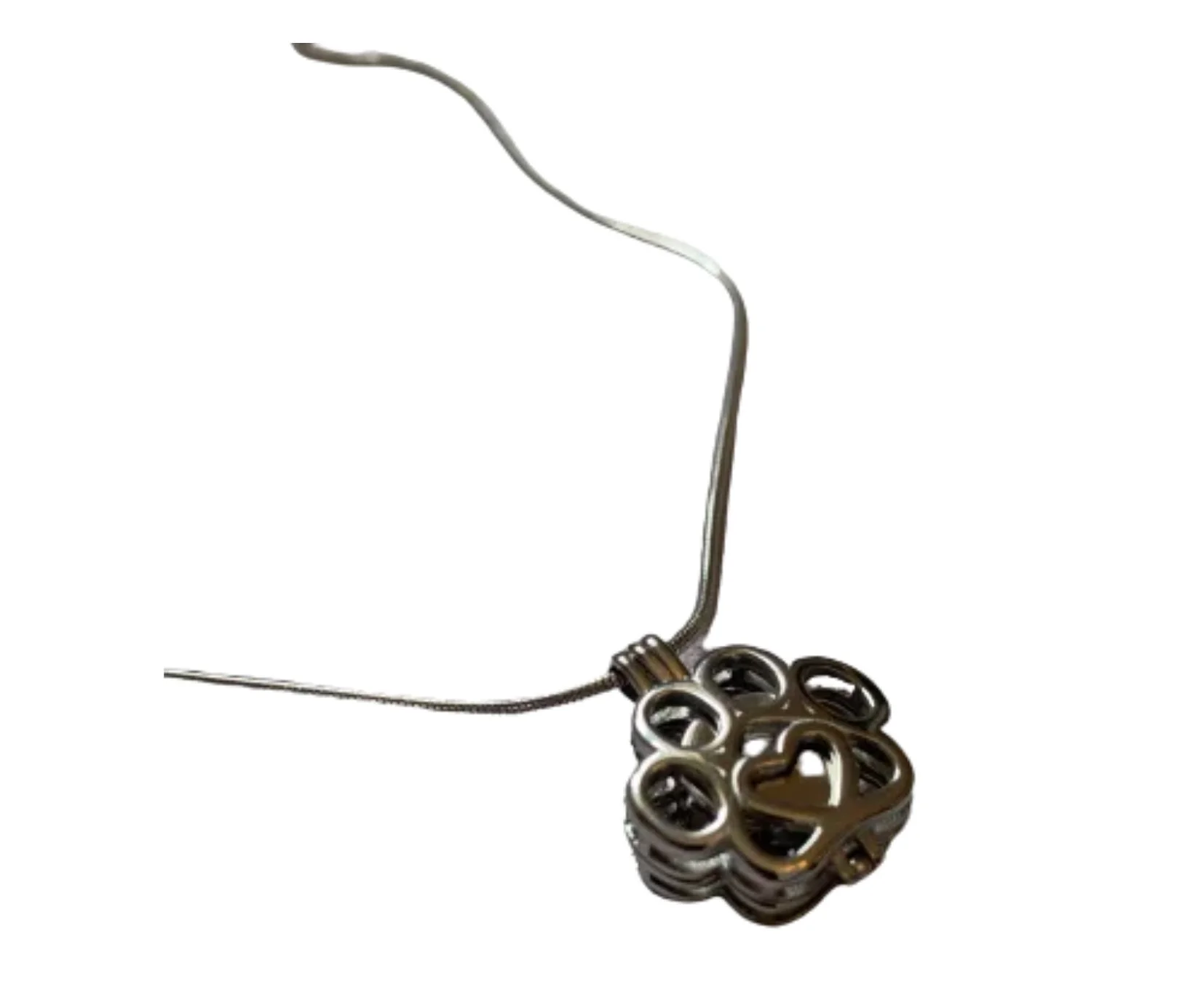 Sølv metallkjede, minnesmykke.