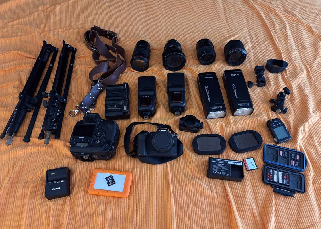 What’s in a Professional International Wedding Photographer’s Camera Kit