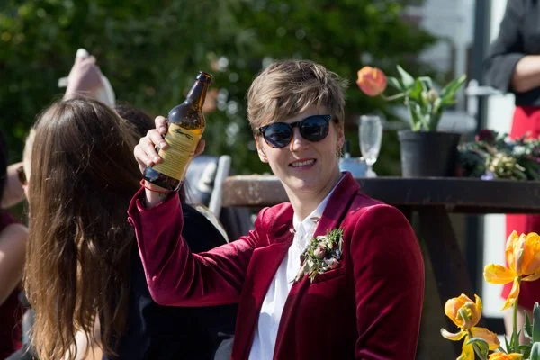 Natural documentary wedding photography of guests celebrating at a destination wedding in Barcelona