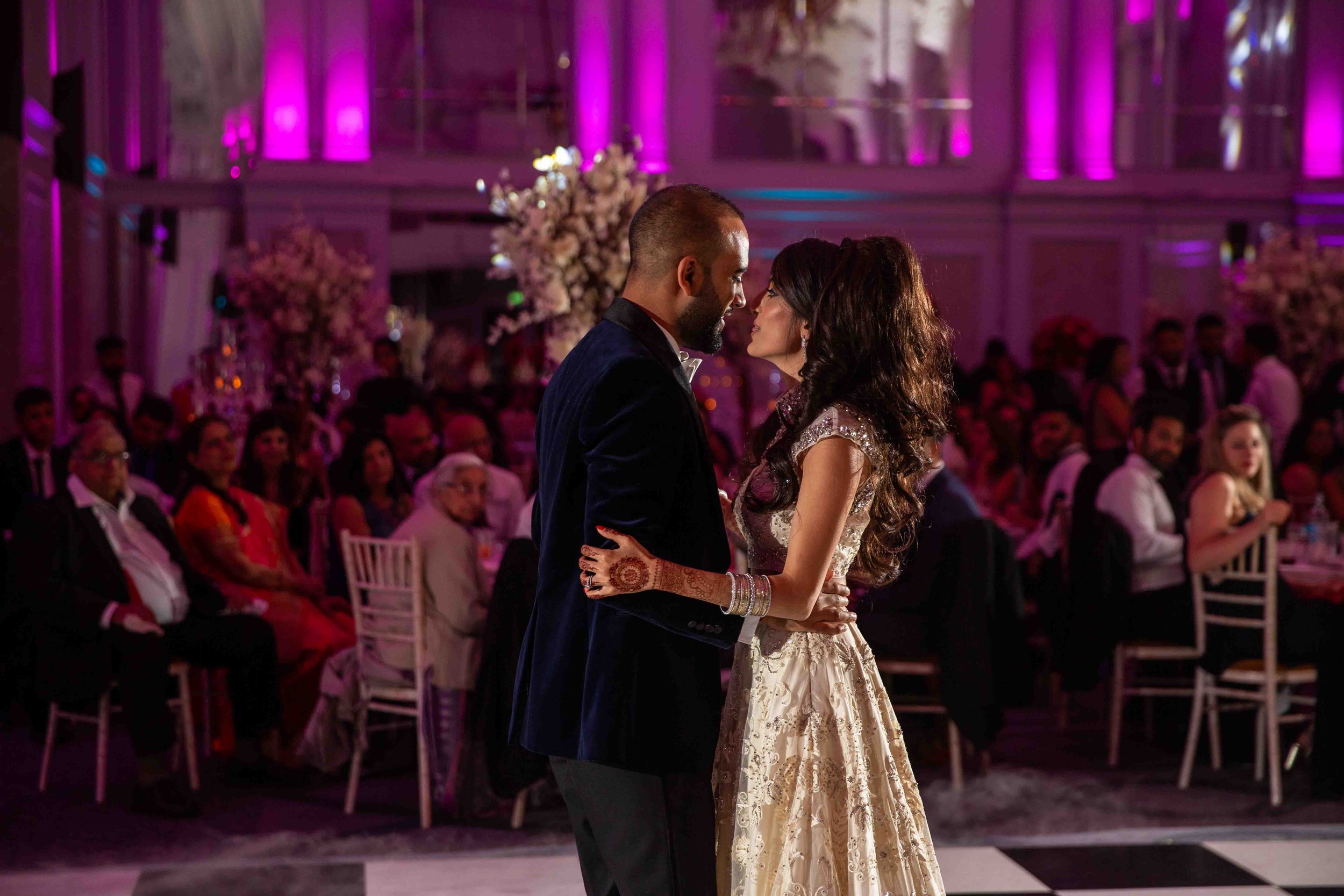 Wedding reception at a UK couple at their destination wedding in Spain